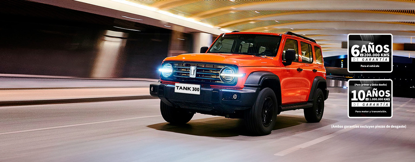 Diseño exterior SUV todoterreno TANK 300