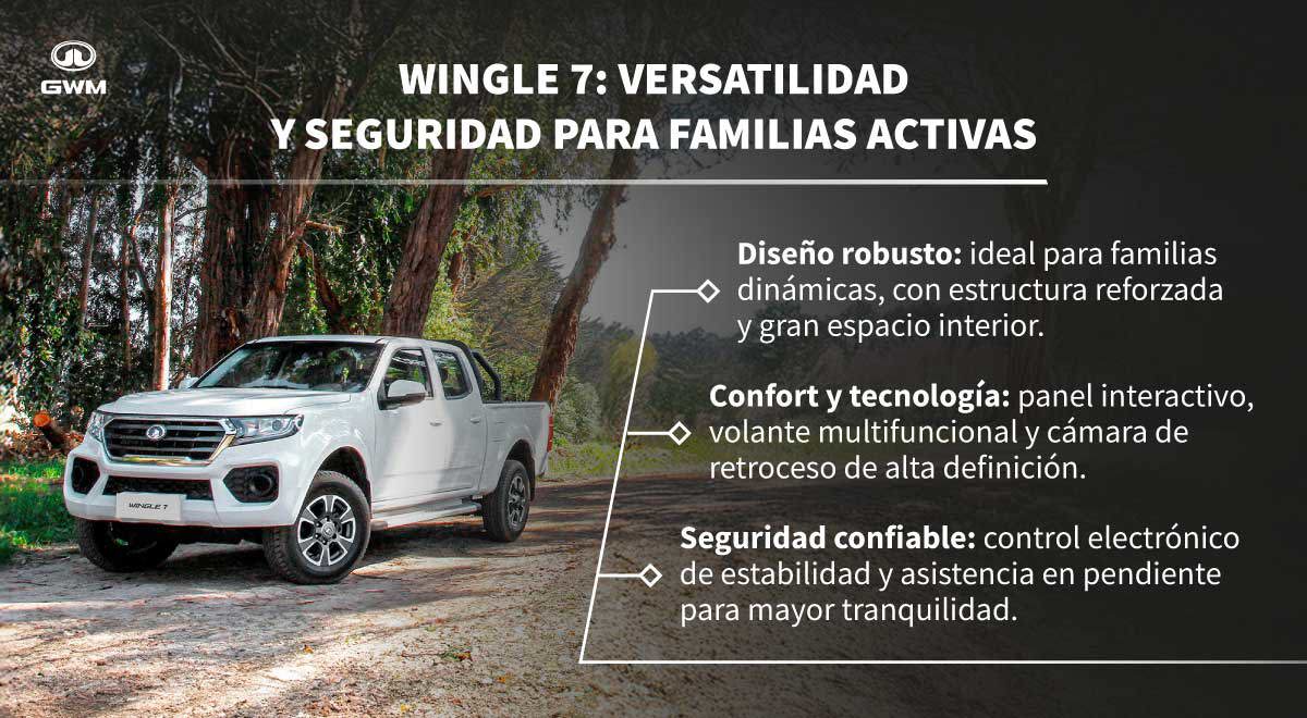 Características de la camioneta nueva WINGLE 7.